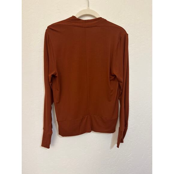 Zero + Maria Cornejo Long Sleeve Rust Blouse - Size XS - Picture 4 of 8